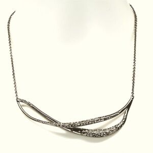 Alexis Bittar Miss Havisham Necklace Crystal Encrusted Intertwined Pendant